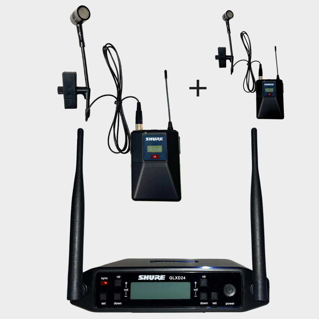 Sistema de Micrófonos Inalámbricos Shure GLXD24 Doble para Instrumentos