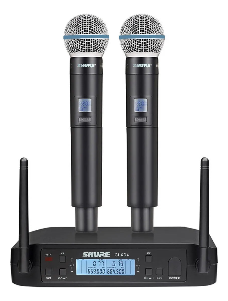 Sistema Inalámbrico Doble Shure GLXD4 de Mano