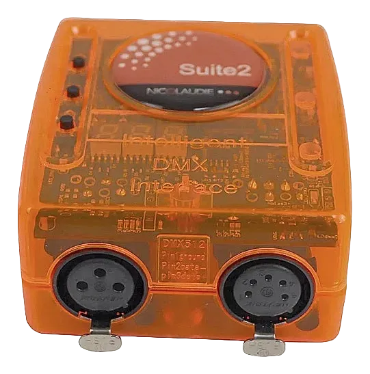 Interfaz DMX Sunlite Suite 2 Profesional - Controlador de Iluminación USB y Software 3D