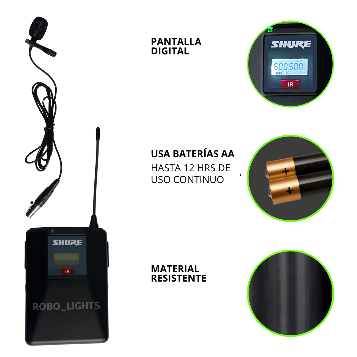 Sistema Inalámbrico Dual Shure GLXD4 con Micrófonos de Solapa (Lavalier)