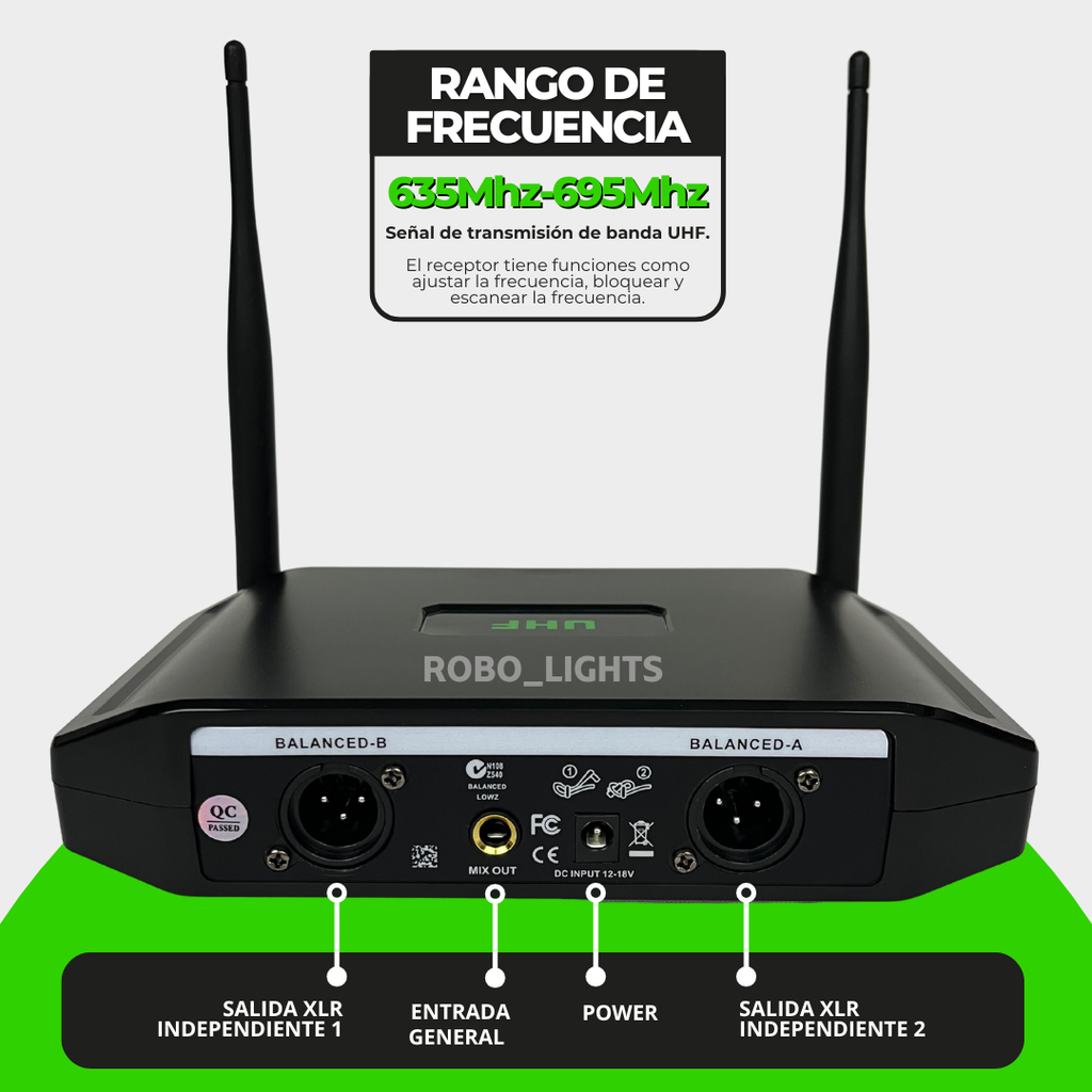 Sistema Inalámbrico Dual para Instrumentos SENESAI GLXD24 Plug
