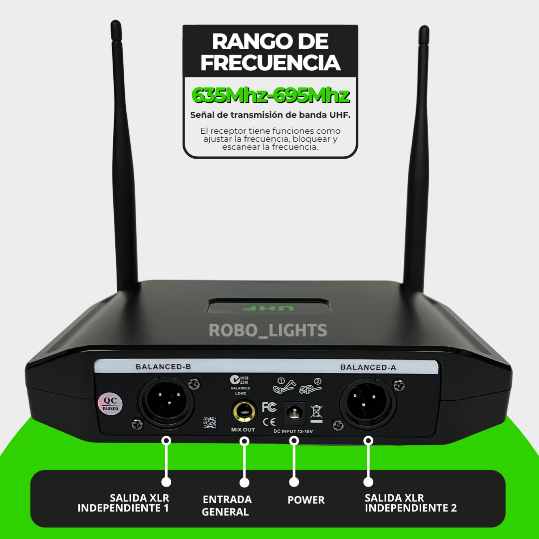 Sistema Inalámbrico Dual para Instrumentos SENESAI GLXD24 Plug