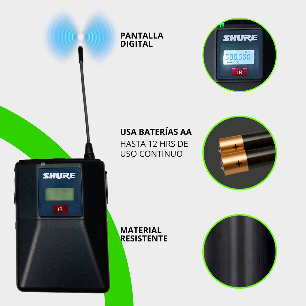 Sistema de Micrófonos Inalámbricos Shure GLXD24 Doble para Instrumentos
