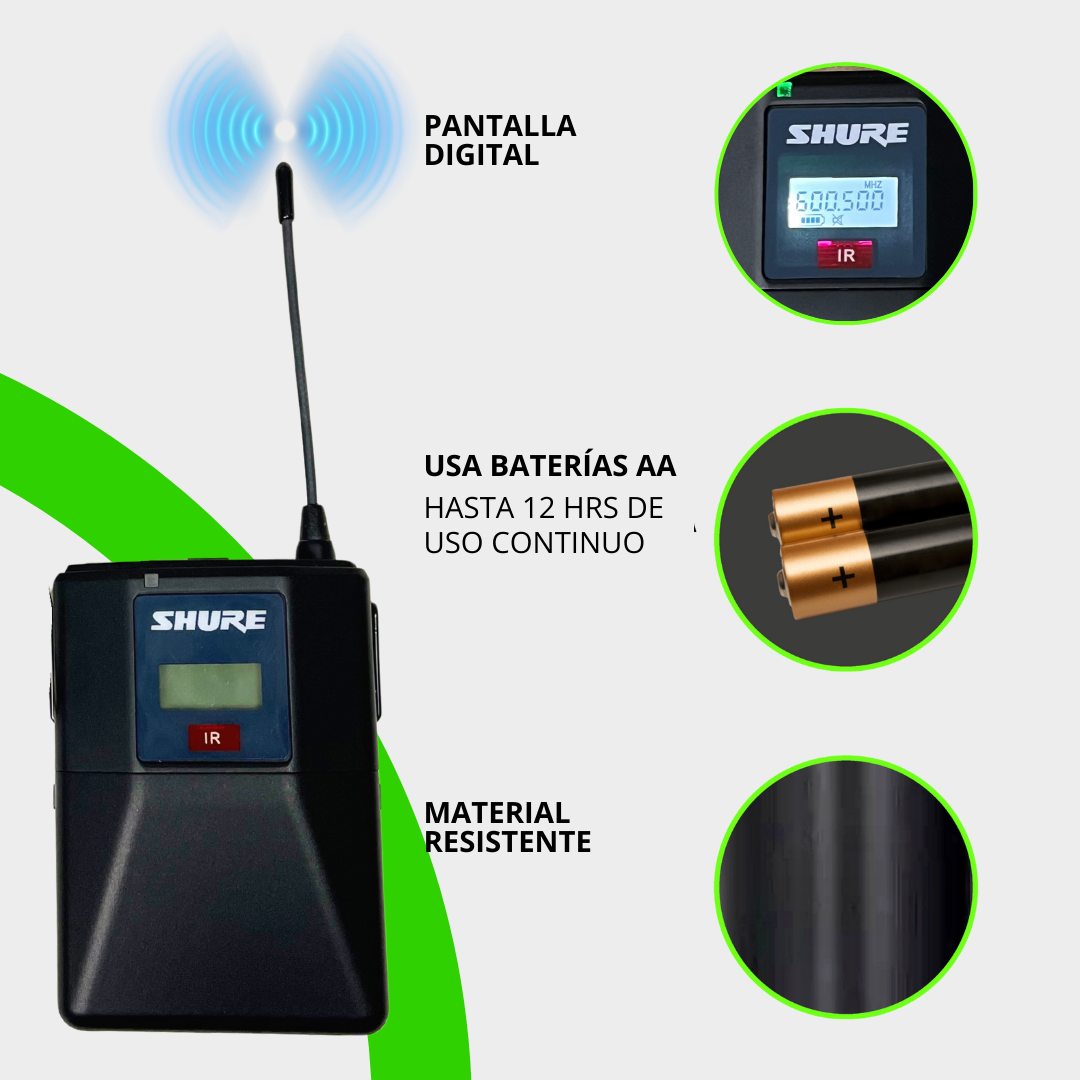 Sistema de Micrófonos Inalámbricos Shure GLXD24 Doble para Instrumentos