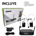 Sistema Dual Inalámbrico Shure GLXD4 de Diadema.