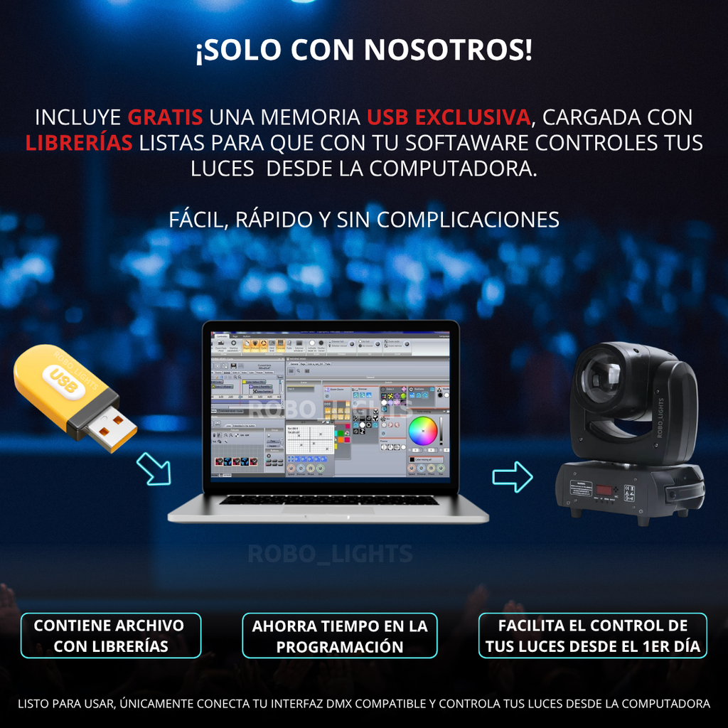 Cabeza Móvil Beam LED 100W Profesional - Efecto Prisma, Gobos y DMX